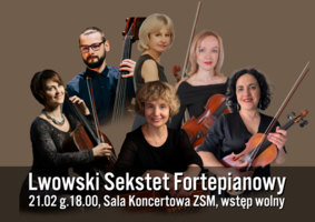 Plakat koncertu Lwowskiego Sekstetu Fortepianowego
